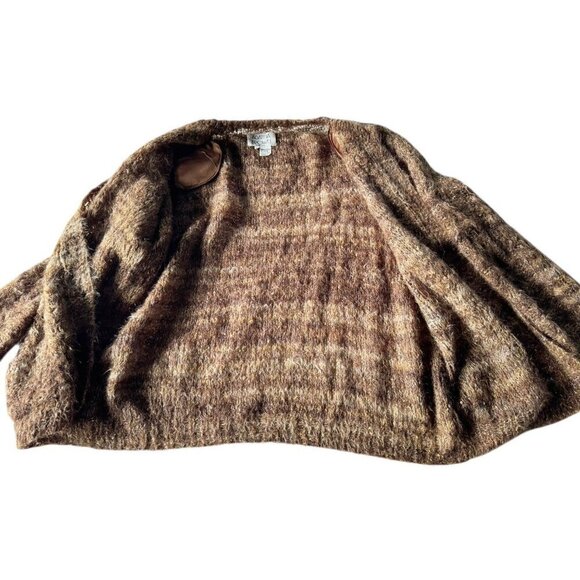 Vintage 80s Agatha Brown Woman's Sz M Brown Mohair Blend Caredigan Sweater Italy - Picture 9 of 10